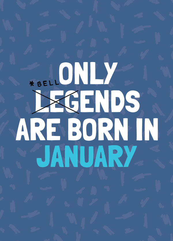 Funy Bellend January Birthday Card