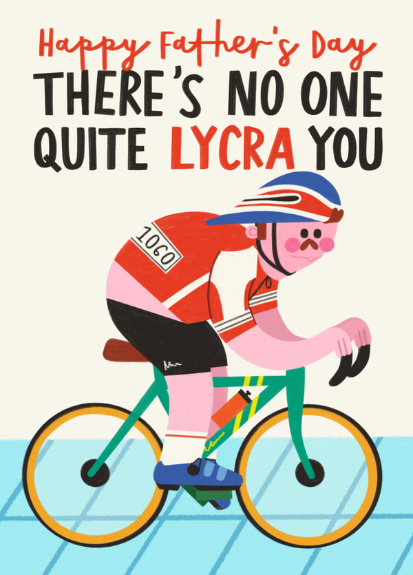 Funny Cycling Father's Day Card