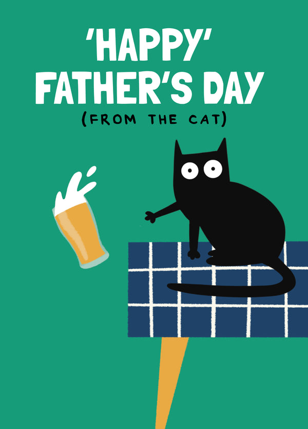 Funny Father's Day Card From The Cat