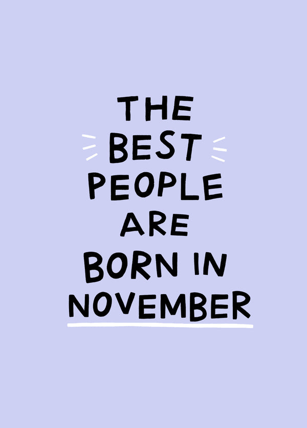 Funny November Birthday Card