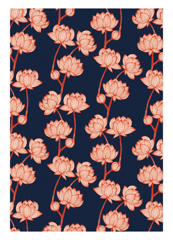 Lotus Flower Art Card