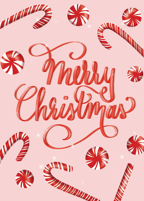 Candy Cane Christmas Card