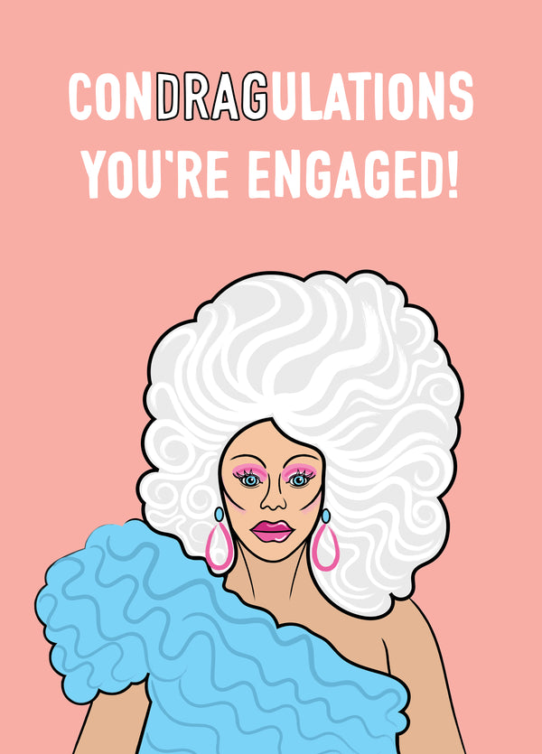RuPaul Con-drag-ulations Engagement Card