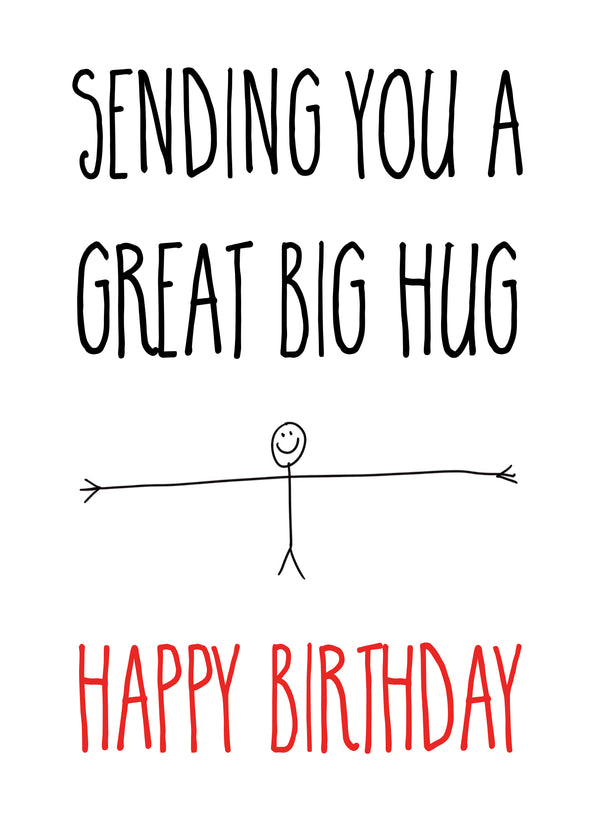 A Great Big Hug Birthday Card