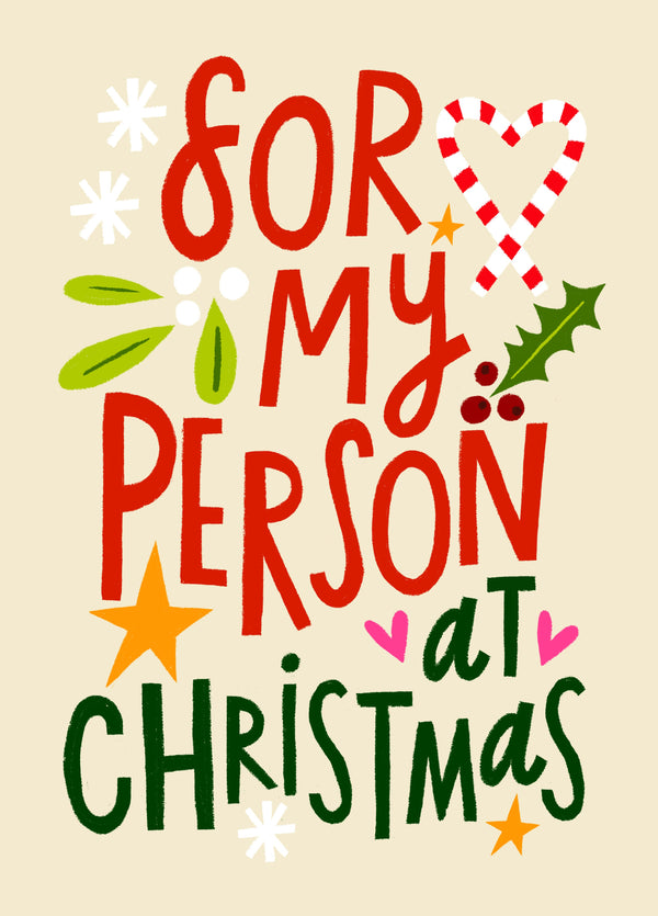 For My Person At Christmas Card