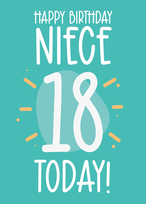 Niece 18th Birthday Card