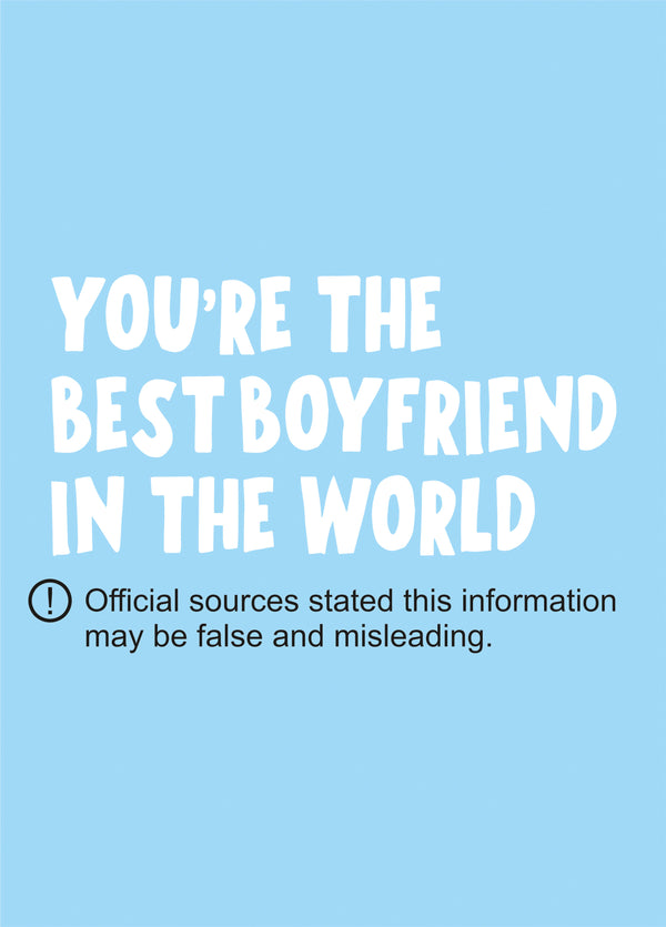 Best Boyfriend In The World Card