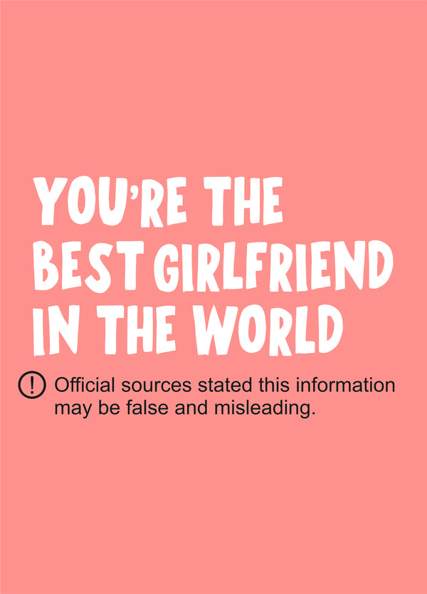 Your The Best Girlfriend In The World Card