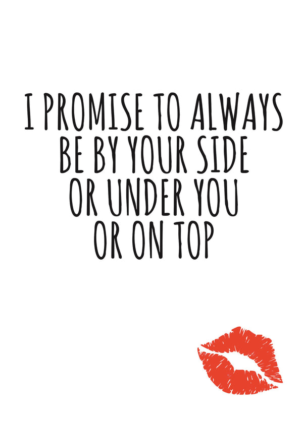 I Promise To Always Be By Your Side Card