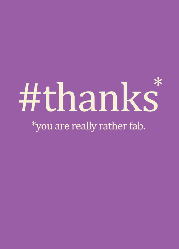 #Thanks Card