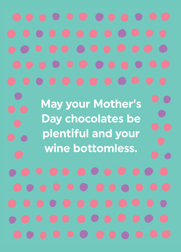 Mother's Day Chocolate And Wine Card