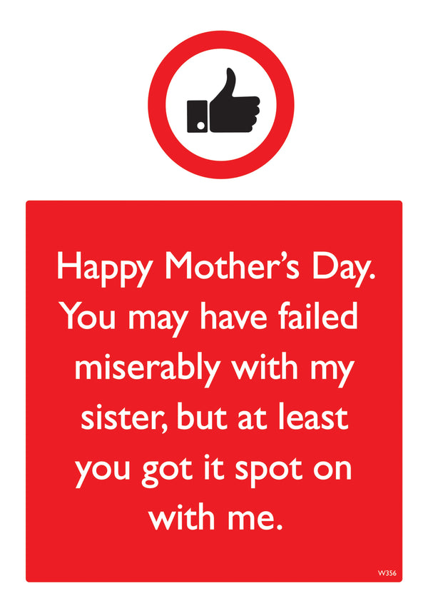 Failed Miserably With Sister Card