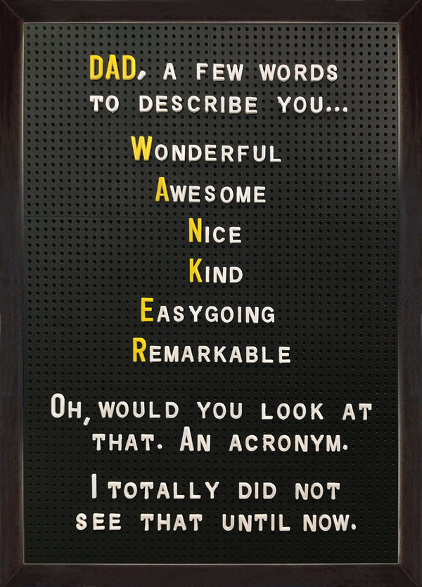 Dad Acronym Card