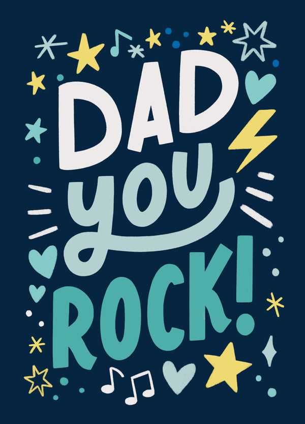 Dad You Rock Card