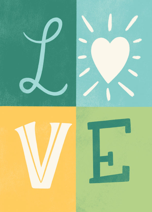 Love Typo Card