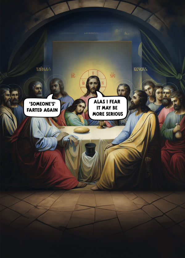 Funny Nativity Christmas Card - 'Farted'