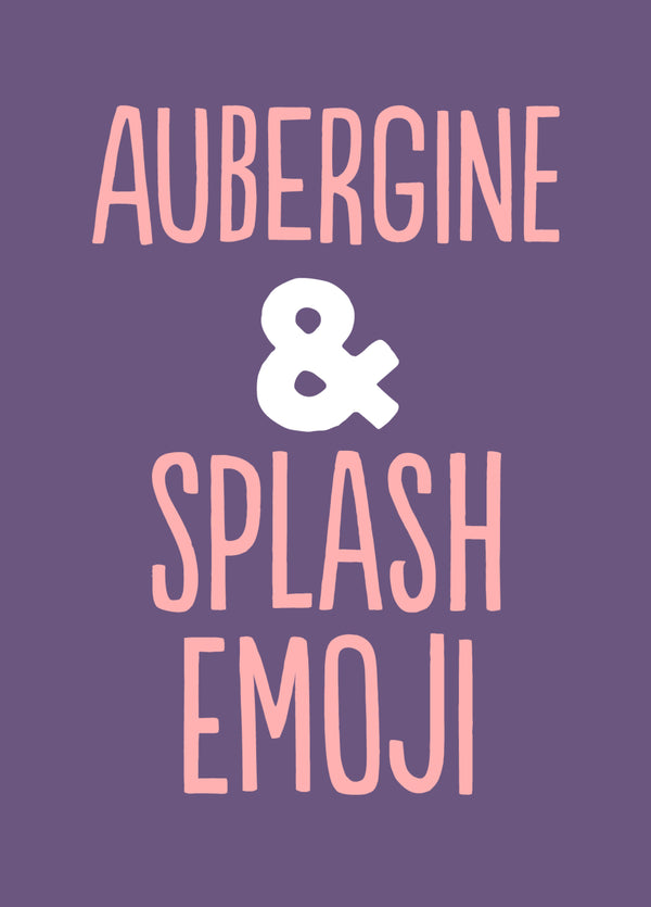 Funny Valentine's Card - 'Aubergine'