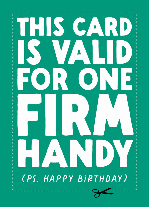 Rude Birthday Card - 'Birthday Handy'