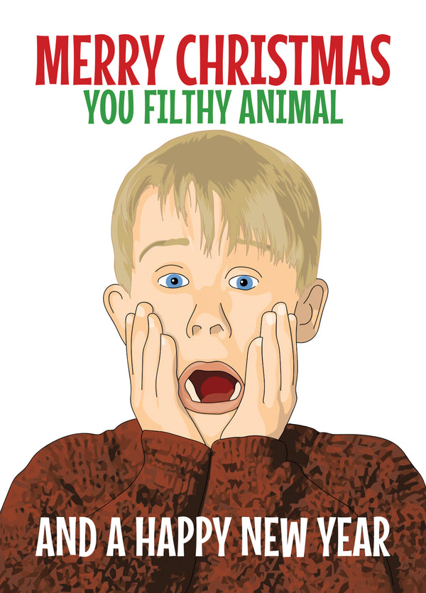 Merry Christmas You Filthy Animal & A Happy New Year Card