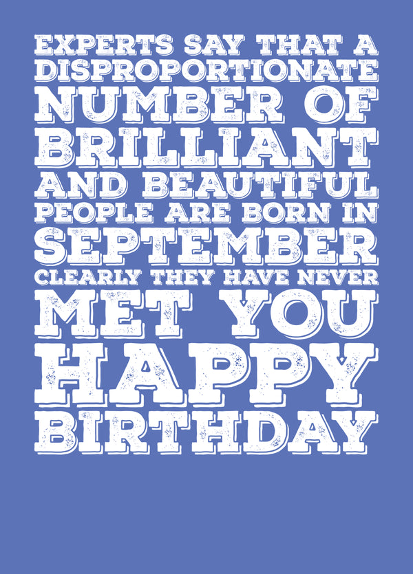 Happy September Birthday - Experts Say.. Card