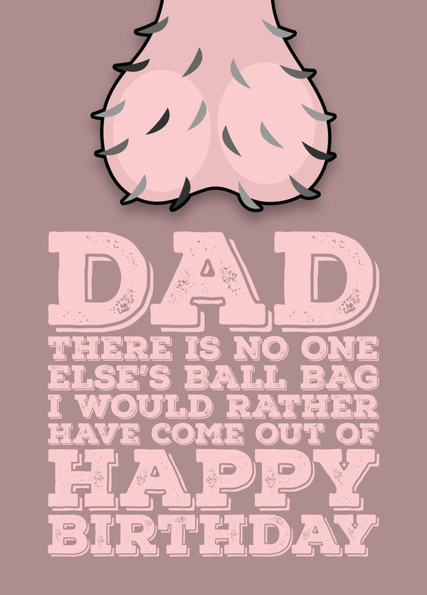 Dad's Birthday Ballbag Card