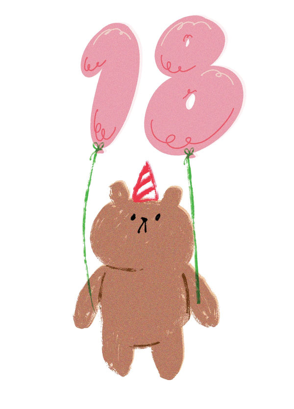 18 Bear Card