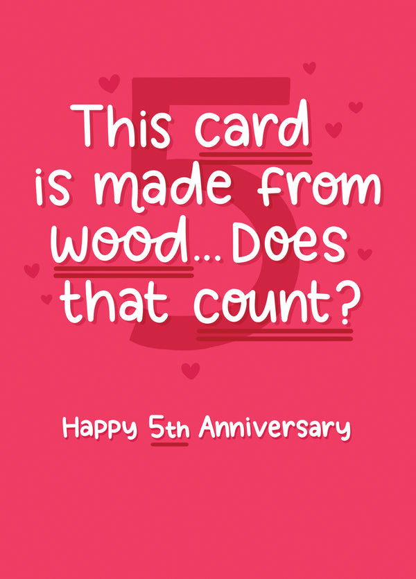 Made Of Wood Anniversary Card
