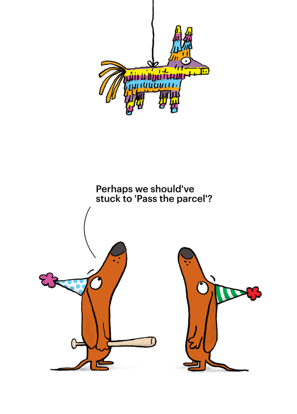 Party Sausages Dog Card