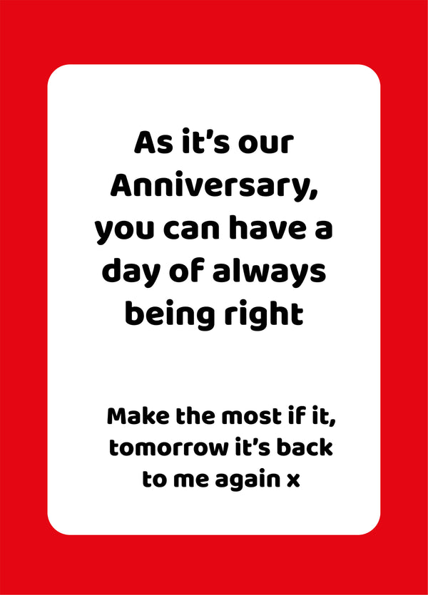 Anniversary - Always Right