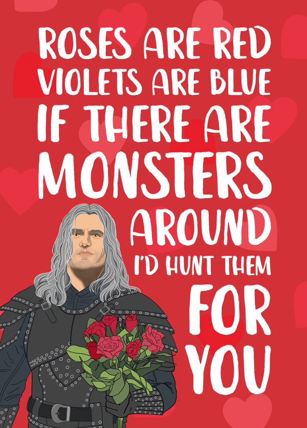 The Witcher Hunt Monsters Valentine's Card