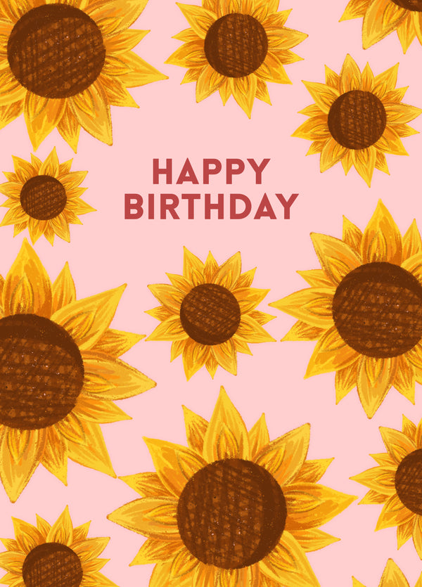 Happy Birthday Sunflower Card