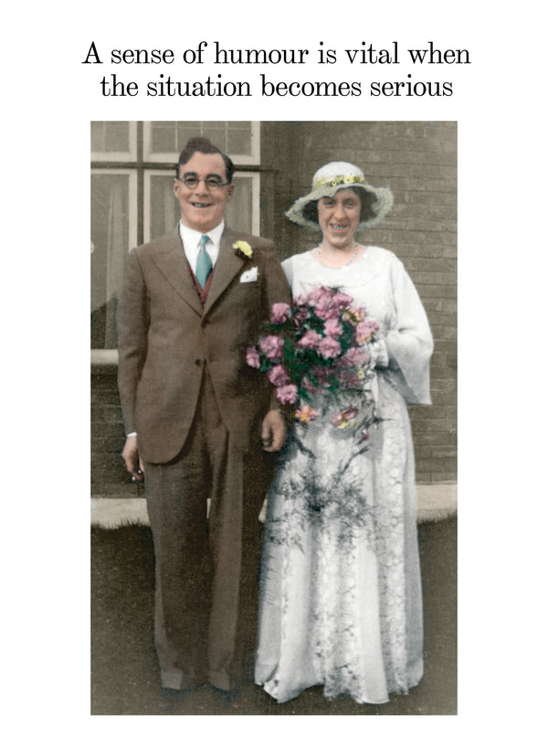 Vital Sense Of Humour Wedding Card