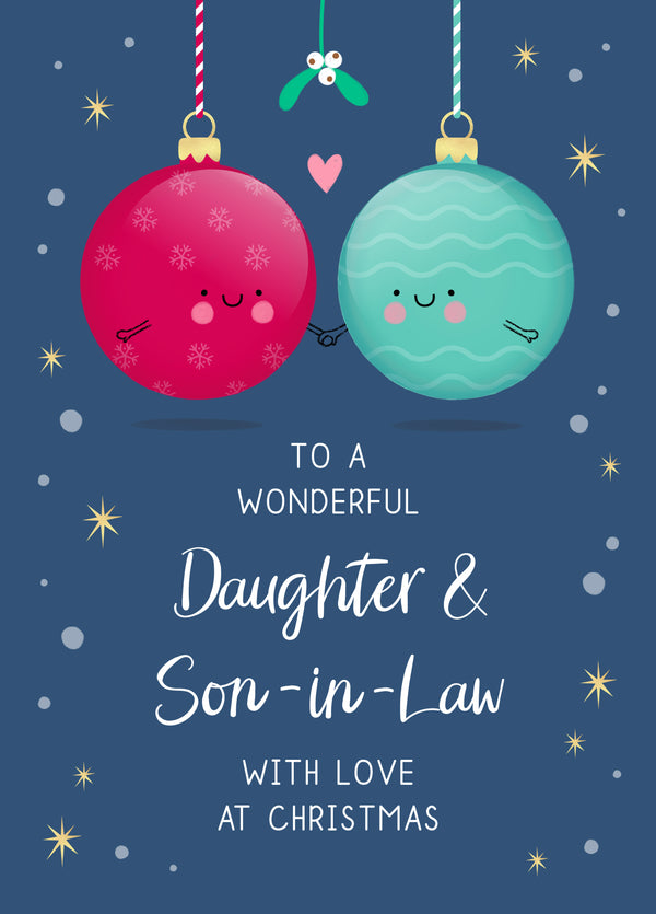 Wonderful Daughter & Son-in-Law Christmas Card