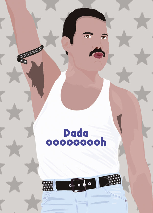 Dada Ooooh - Funny Freddie Mercury Singing Card
