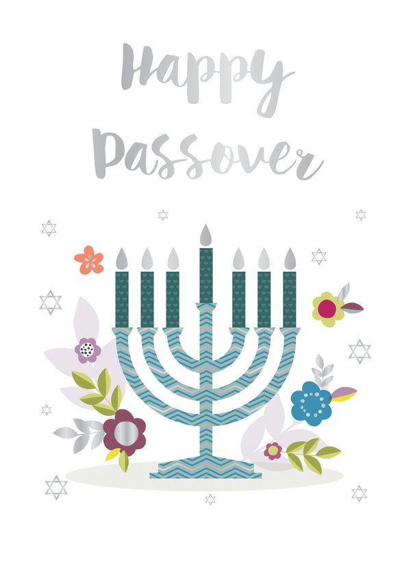 Happy Passover Menorah Card