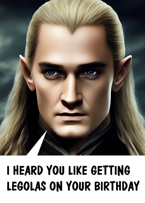 Funny Legolas Birthday Card