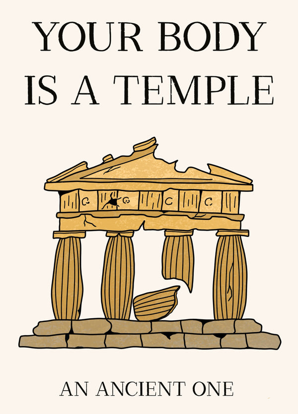 Cheeky Valentine's Card - Your Body Is A Temple