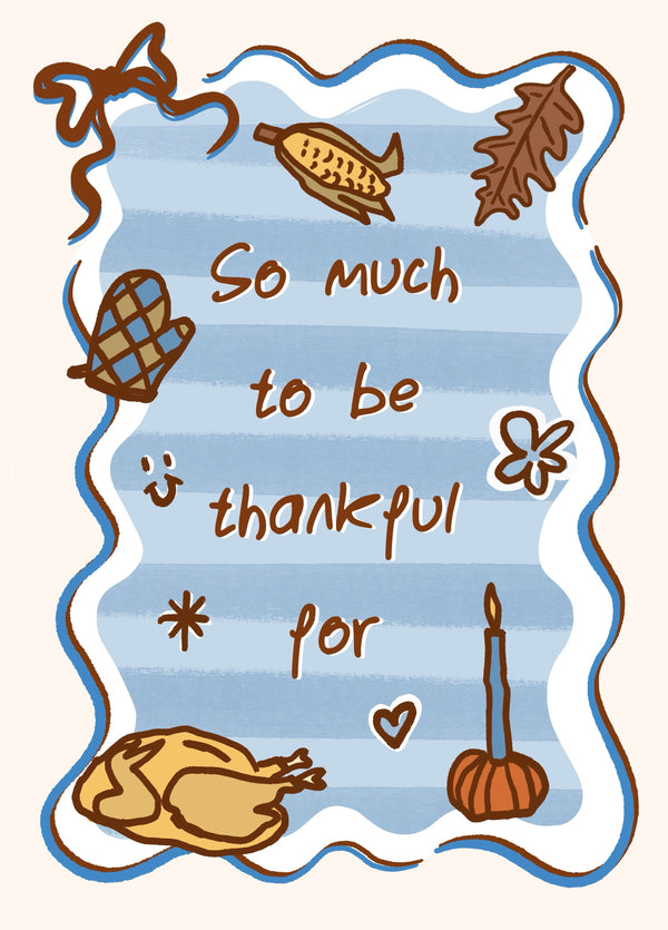 Thankful & Cosy | Thanksgiving Card | Autumn Doodles