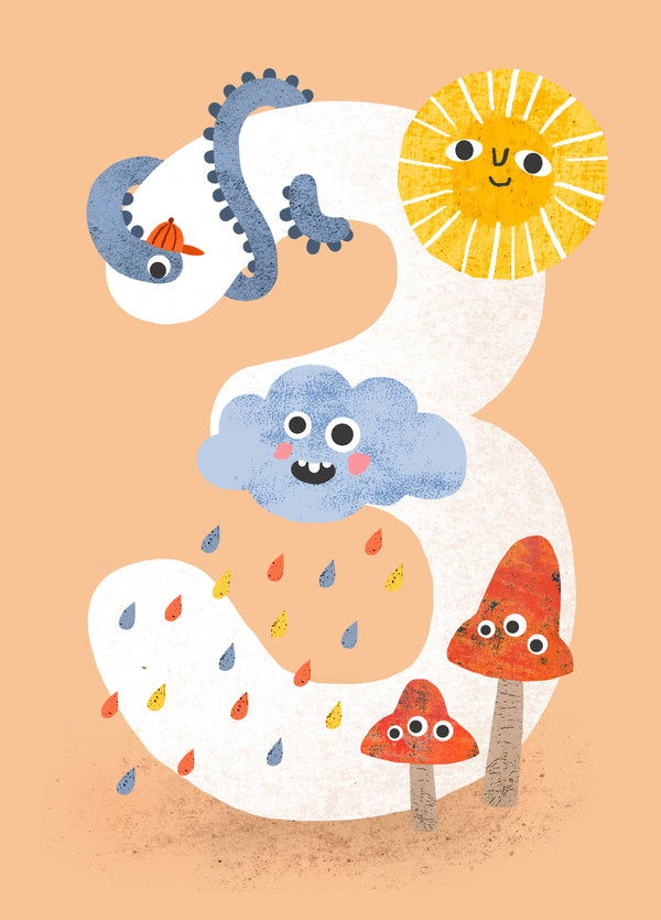 Crazy Critters Age 3 Card