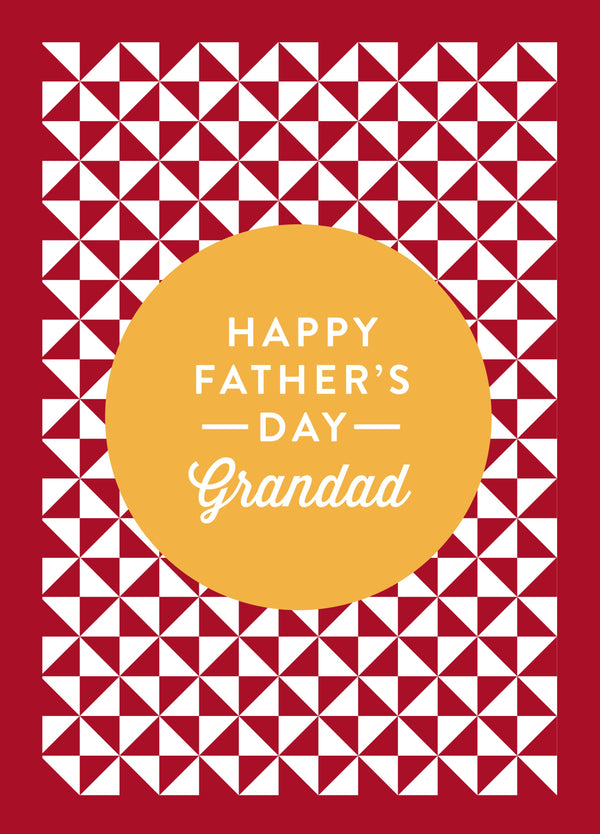 Happy Father 's Day Grandad Red & White Card