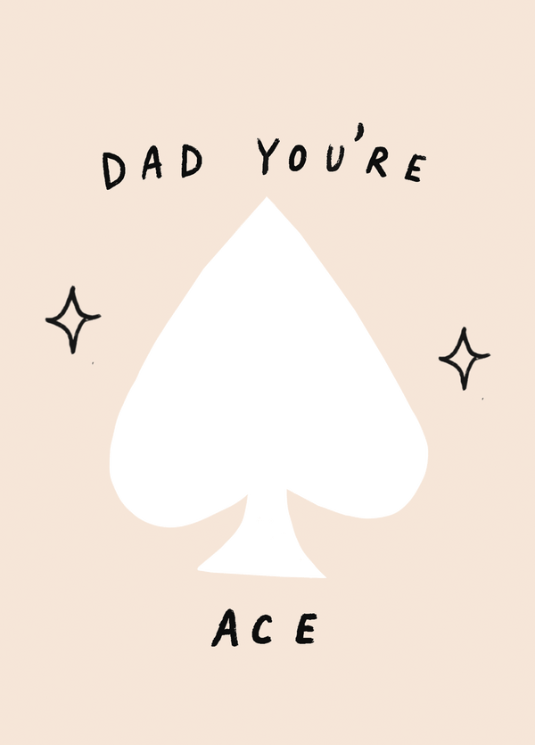 Dad You're Fucking Ace Photo Card Brown