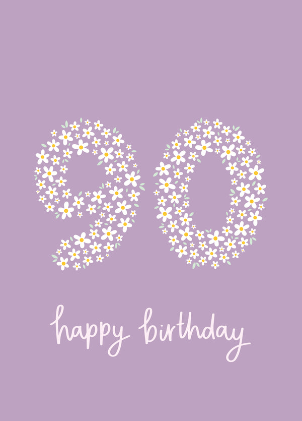 Daisy 90th Birthday Card