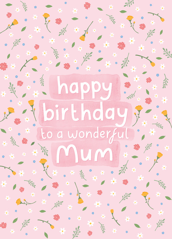 Floral Birthday Card For Mum