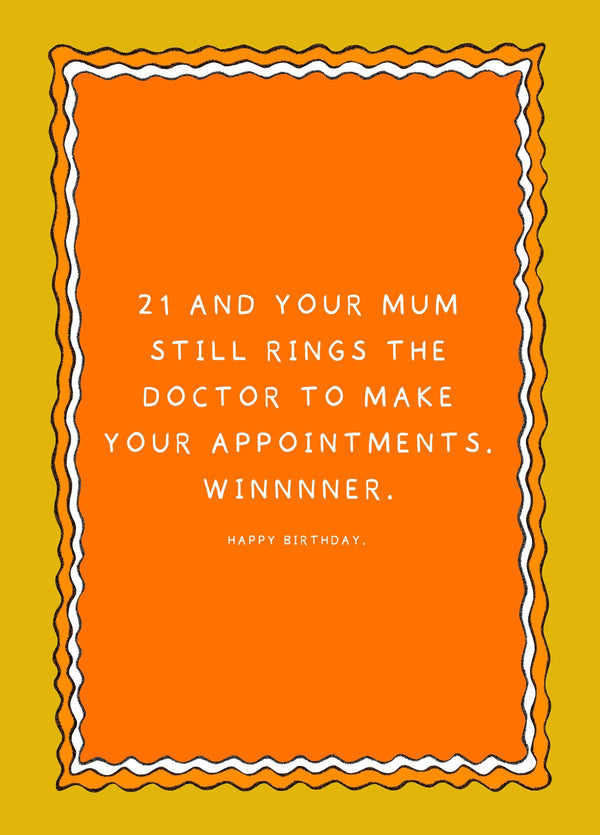 21 Winner Card