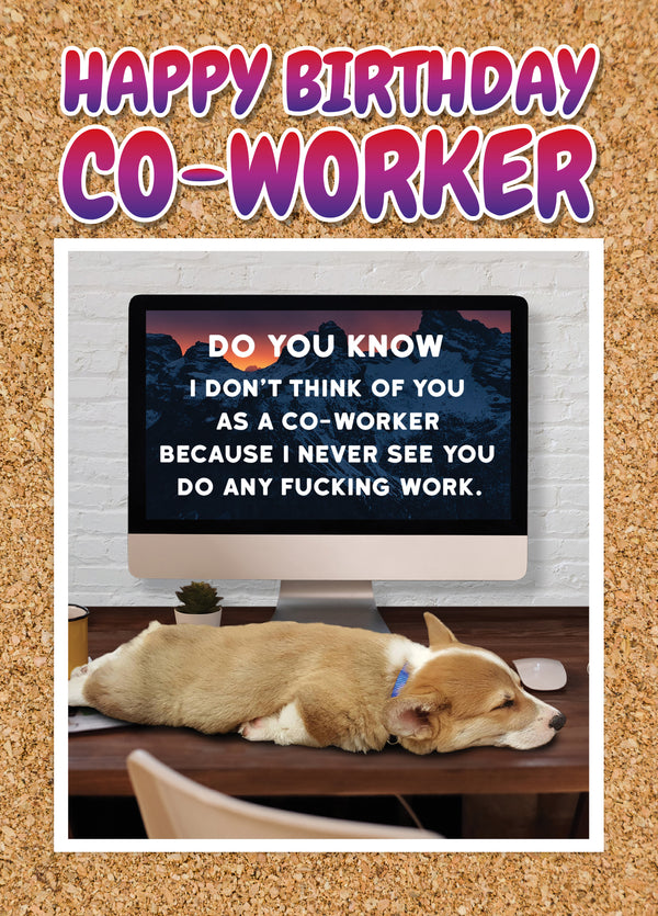 Hilarious Co-Worker Card