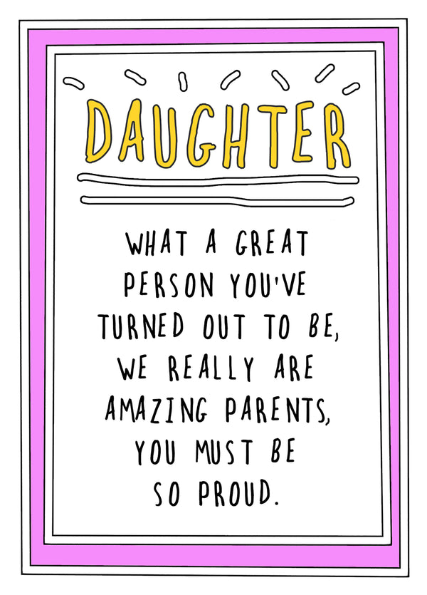 One Lucky Daughter Card