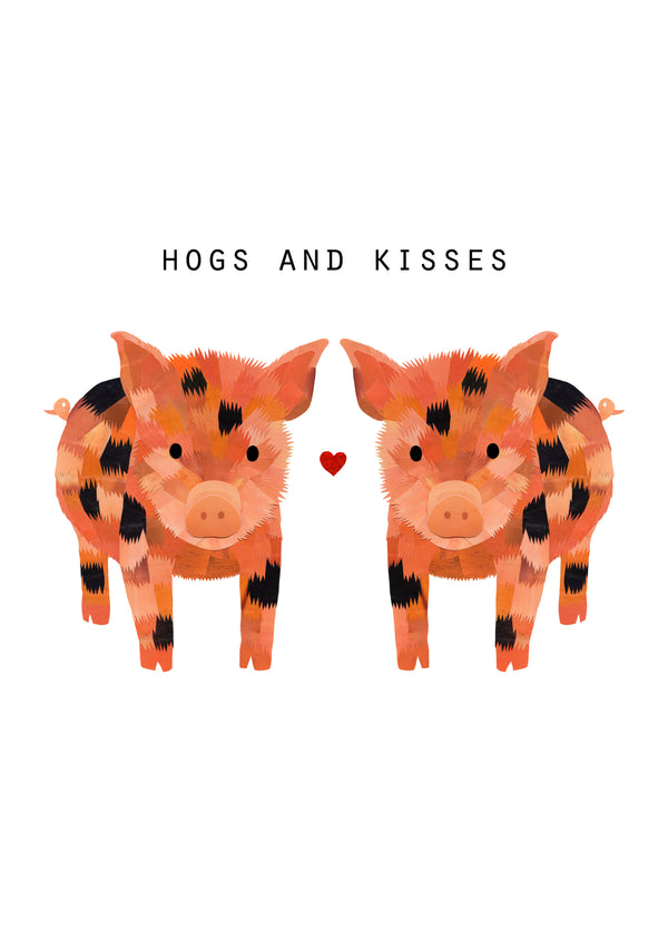 Hogs And Kisses Card