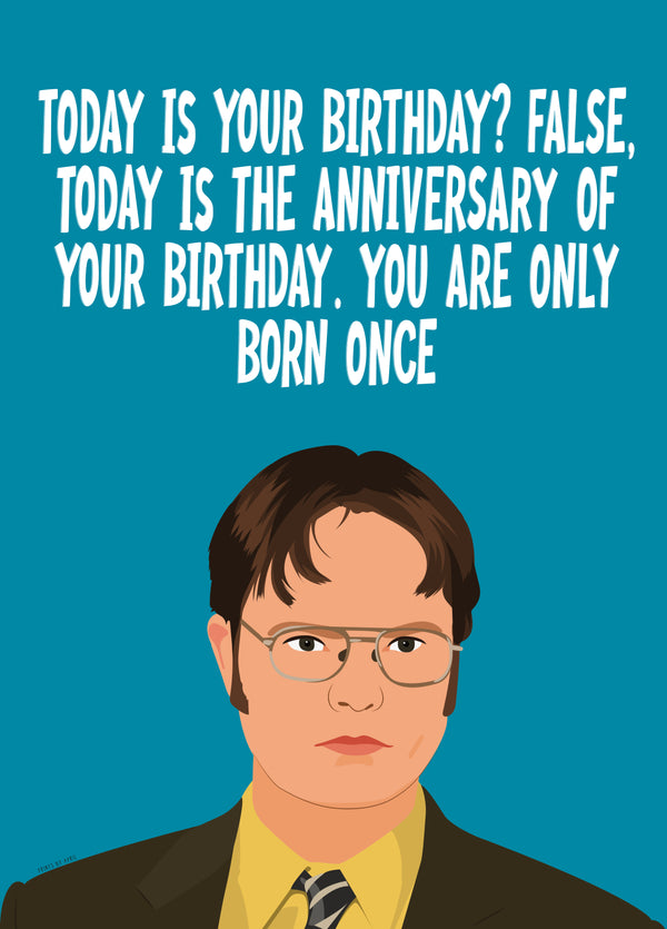 The Office Birthday Card Featuring Dwigh Schrute Card