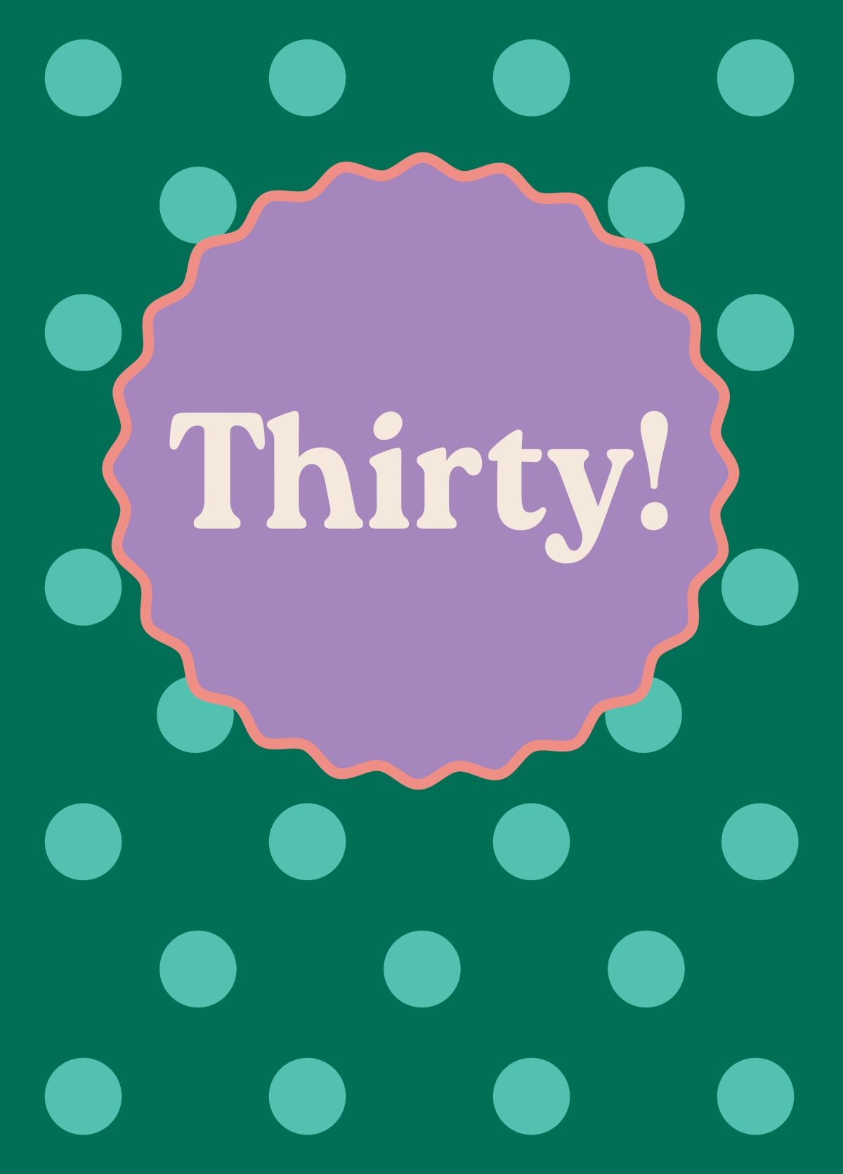 Thirtieth Birthday Card