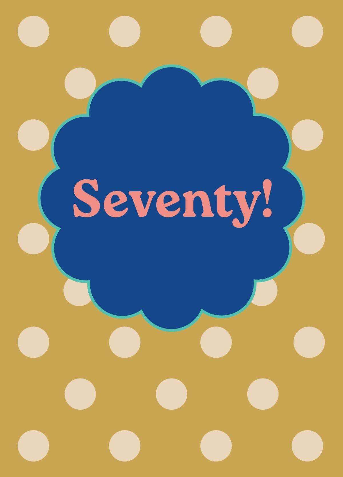 Seventieth Birthday Card